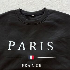 Black Paris France Sweatshirt